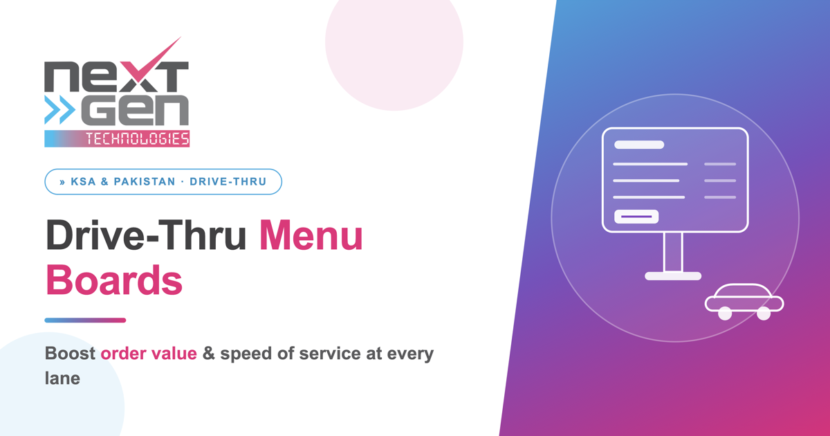Drive-thru digital menu boards — boost order value and speed of service
