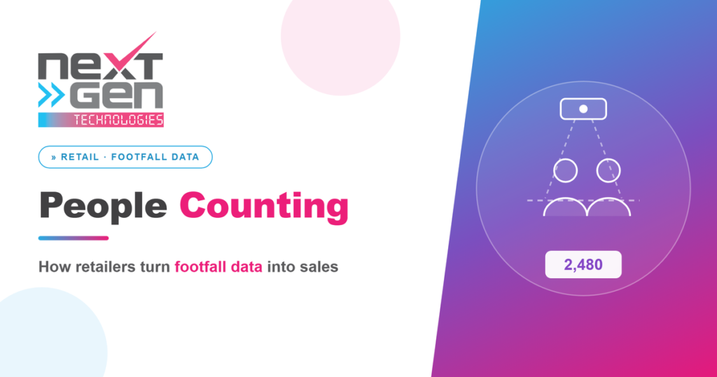 People counting system tracking retail footfall at a store entrance — NextGen Technologies