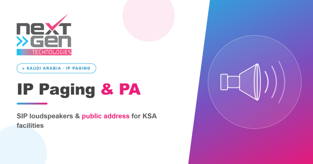 IP paging system Saudi Arabia